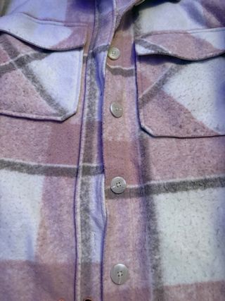 Chaqueta cuadros rosa Stradivarius Talla L