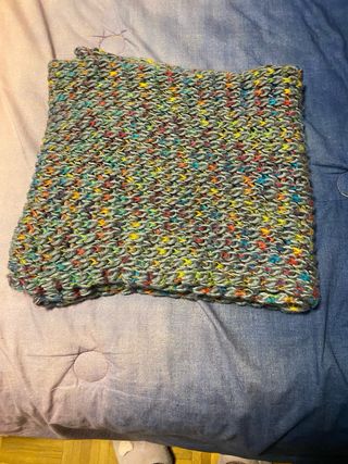 Bufanda cuello mujer gris multicolor