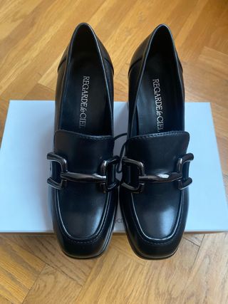 Mocasines de piel REGARDE LE CIEL negros