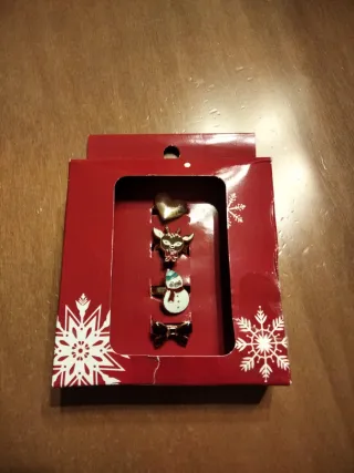 Set 4 Anelli Bambina Natale Regolabili