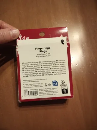 Set 4 Anelli Bambina Natale Regolabili