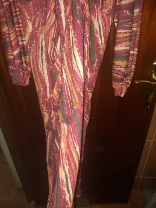 Vestido estampado multicolor manga larga