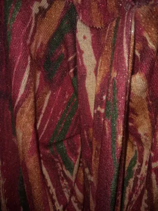 Vestido estampado multicolor manga larga