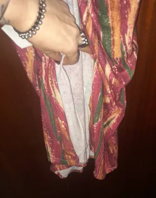 Vestido estampado multicolor manga larga