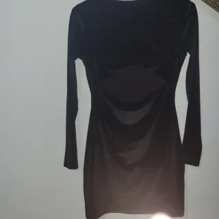 Vestido de fiesta negro brillante