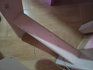 Cama alta infantil con escalera