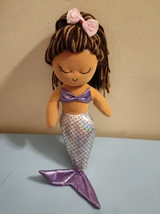 Muñeca Sirena Lila y Plateada/ Nina sirena