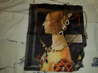 Conjunto Gargantilla y Pendientes Oro y Verde