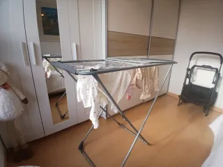 Tendedero plegable gris