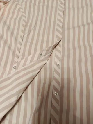 Camisa rayas beige mujer talla XL