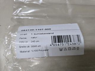 Cortina Walli Piedra Natural 245x60 cm