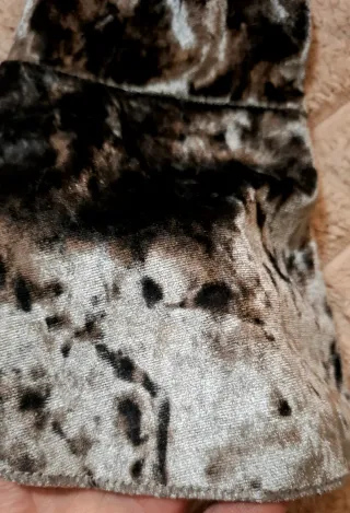 Abito Velluto Grigio Manica Svasata Tg. M