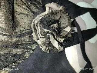 Vestido fiesta beige y negro