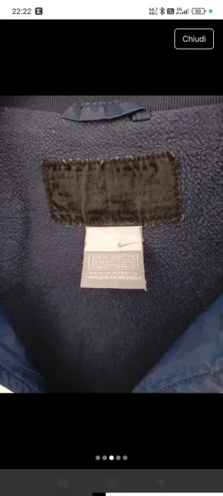 Giacca Nike Air zip blu/bianca taglia M