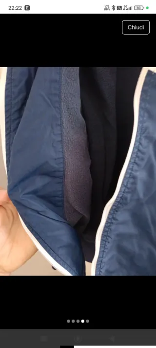 Giacca Nike Air zip blu/bianca taglia M