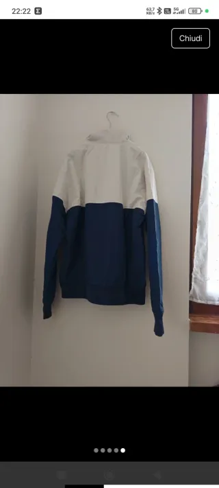 Giacca Nike Air zip blu/bianca taglia M