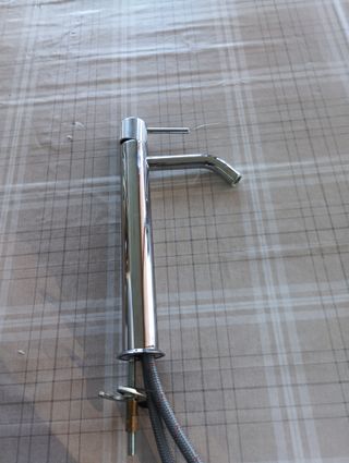 Lavabo de cristal redondo + grifo+ válvula