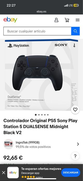 Mando PS5 DualSense Midnight Black V2