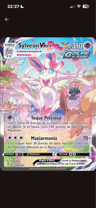 Sylveon VMAX Carta Pokémon Español