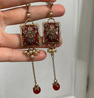 Art Deco Burdeos y Oro