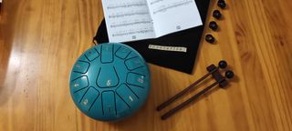 Tambor de lengüeta + varillas radiestesicas