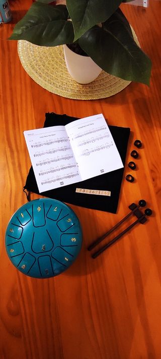 Tambor de lengüeta + varillas radiestesicas