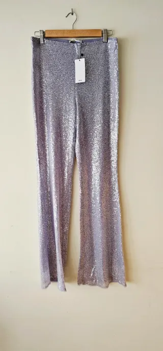 Pantalones Mango Lentejuelas Talla L