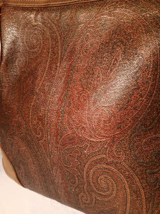 Borsa Etro Paisley Pelle Marrone Rossa