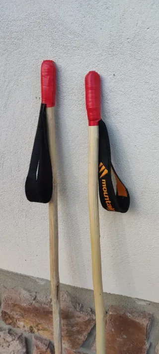 Bastones de trekking ligeros con punta de Acero