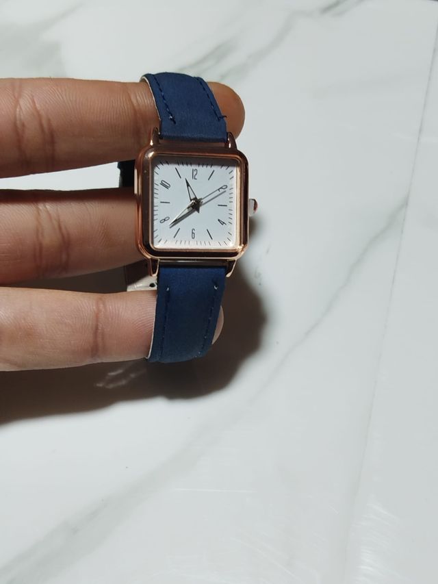Reloj Mujer estilo Tank – 25mm Azul 5€