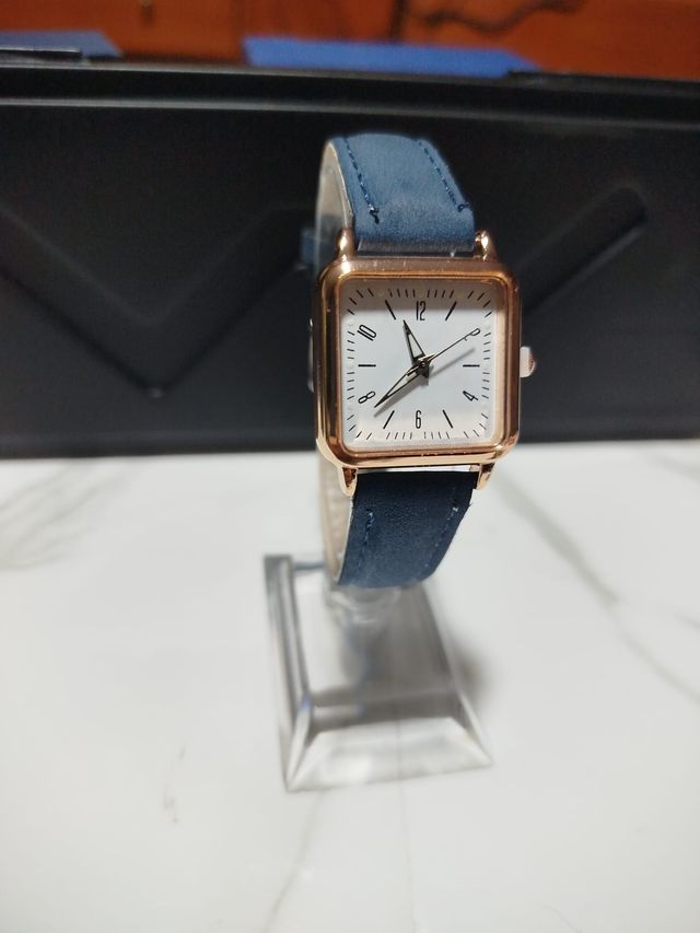 Reloj Mujer estilo Tank – 25mm Azul 5€