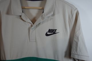 Polo Nike Golf Victory Hombre Beige/azul marino