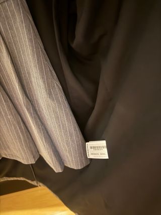 Conjunto Bershka Blazer y Falda Raya Gris