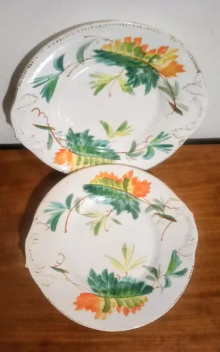 2 Vassoi Piatti Floreali 26cm