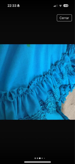 Traje Flamenca Azul Hecho a Medida