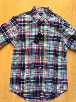 Camisa Ralph Lauren cuadros azul y verde