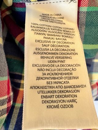 Camisa Ralph Lauren cuadros azul y verde