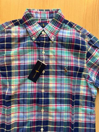 Camisa Ralph Lauren cuadros azul y verde