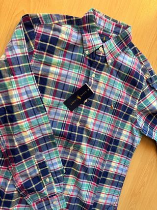 Camisa Ralph Lauren cuadros azul y verde