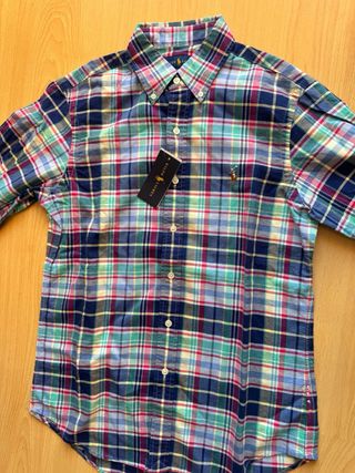 Camisa Ralph Lauren cuadros azul y verde