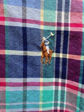 Camisa Ralph Lauren cuadros azul y verde