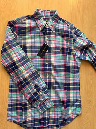 Camisa Ralph Lauren cuadros azul y verde