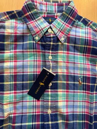 Camisa Ralph Lauren cuadros azul y verde