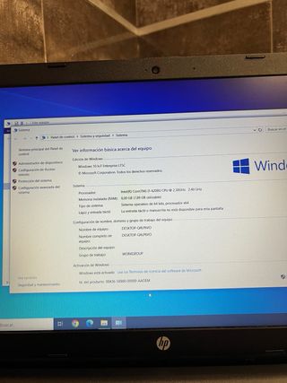 Portátil HP Core i5 8GB RAM SSD 250GB