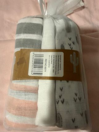 Gasas Bebé Algodón 80x80cm (3uds)