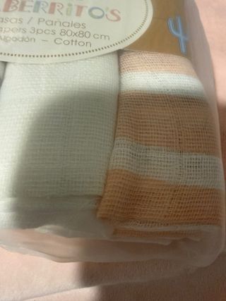 Gasas Bebé Algodón 80x80cm (3uds)