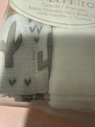 Gasas Bebé Algodón 80x80cm (3uds)