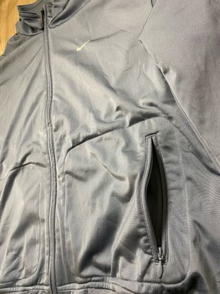 Chaqueta Nike Track Jacket Gris Claro Azul Marino