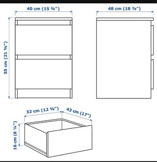 2 Mesitas cajonera Ikea