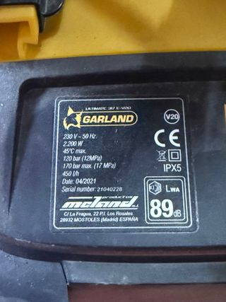 Hidrolimpiadora Eléctrica Amarilla